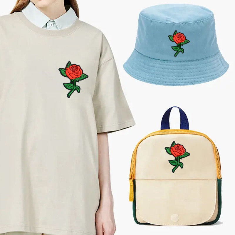 Red Rose Patches (Iron-On)
