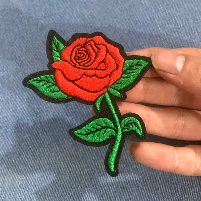 Red Rose Patches (Iron-On)