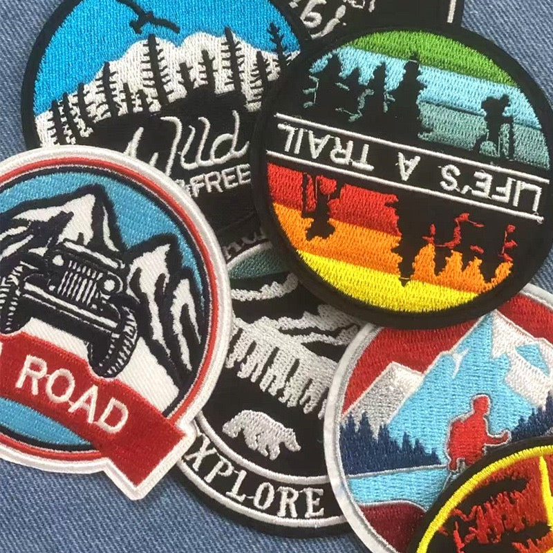 Mountain Hiker Patches (Iron-On)
