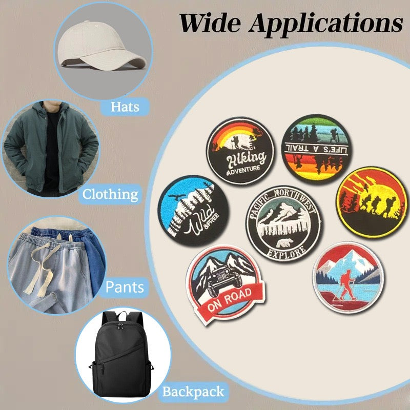 Mountain Hiker Patches (Iron-On)