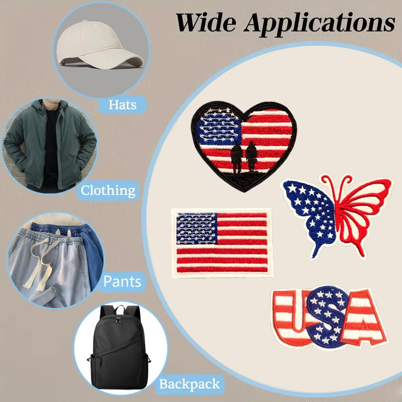 God Bless the USA Patches (Iron-On)