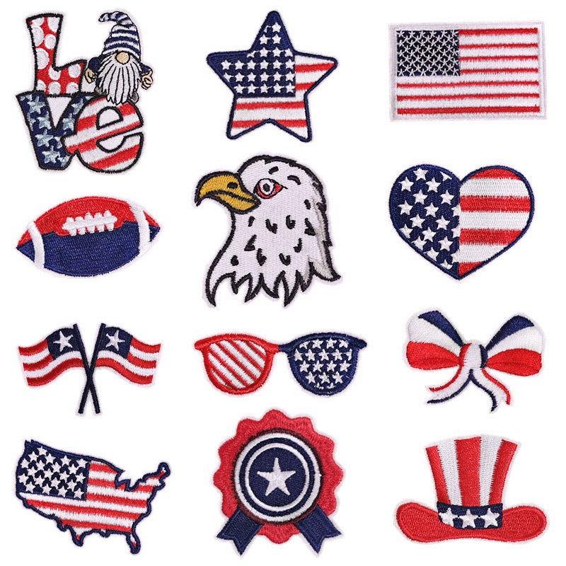 Stars & Stripes ② Patches (Iron-On)