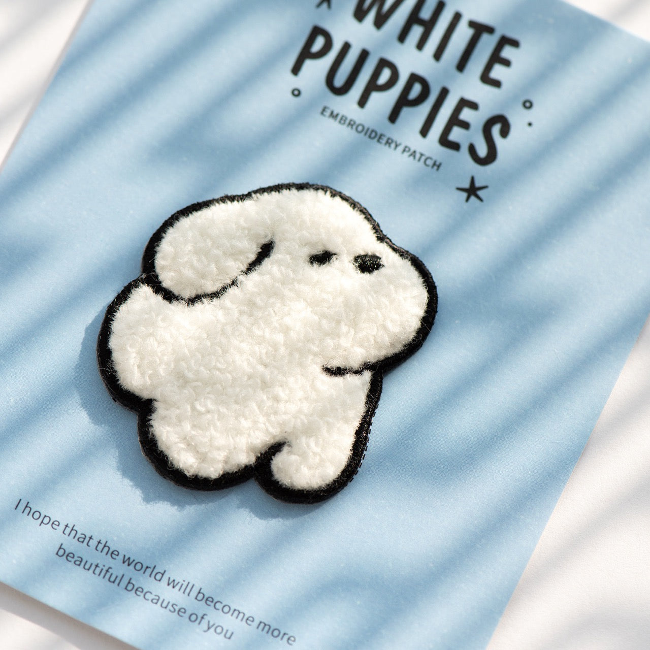 White Dog Patches(Stick-On)
