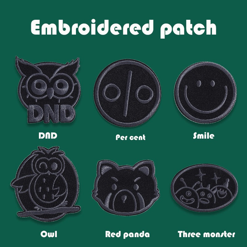 Black Icon Embroidered Patches ② - Multiple Designs Available - CheerCove