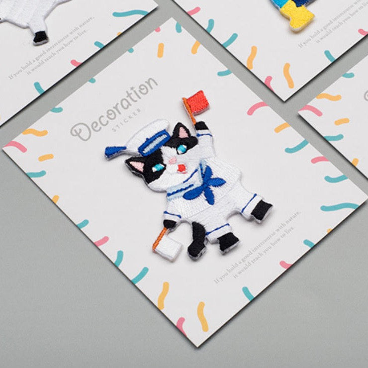 Joyful Kitten Patches (Iron-On)