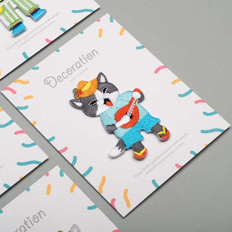 Joyful Kitten Patches (Iron-On)