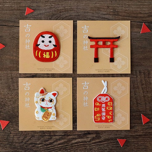 Lucky Cat & Shrine Patches(Stick-On)