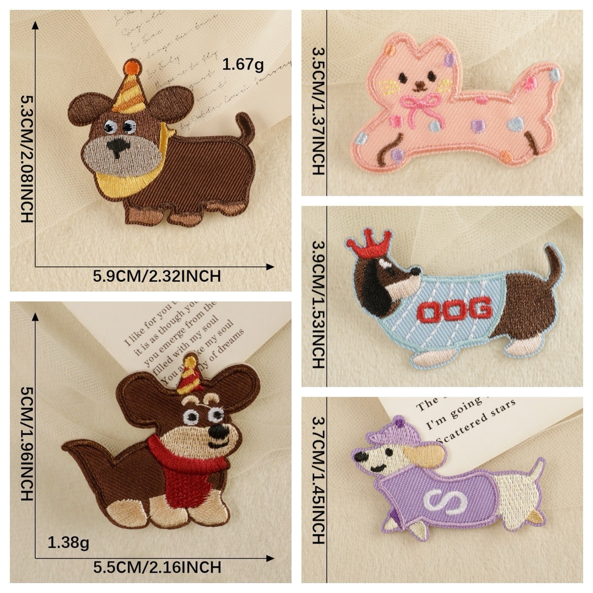 Cute Dog Patch Embroidered Patches - Multiple Designs Available - CheerCove