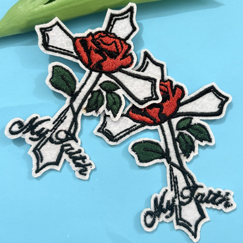 Red Rose Patches (Iron-On)