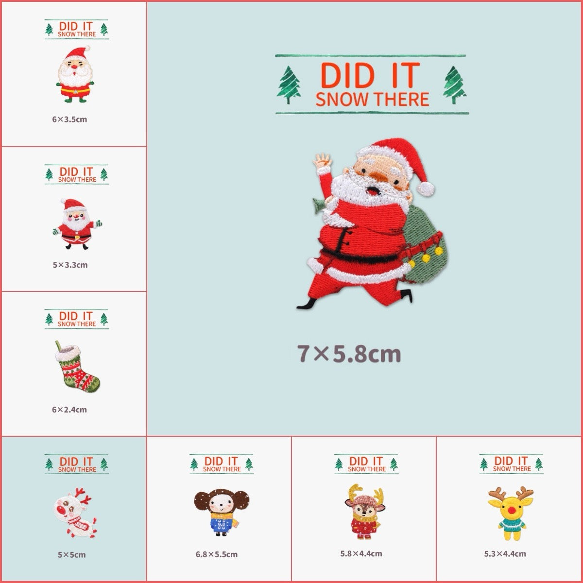 Santa Claus Patches(Stick-On)