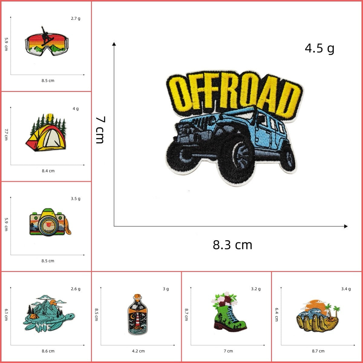 Retro Adventure Patches (Iron-On)