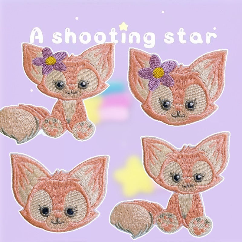 Pink Fox Patches(Stick-On)