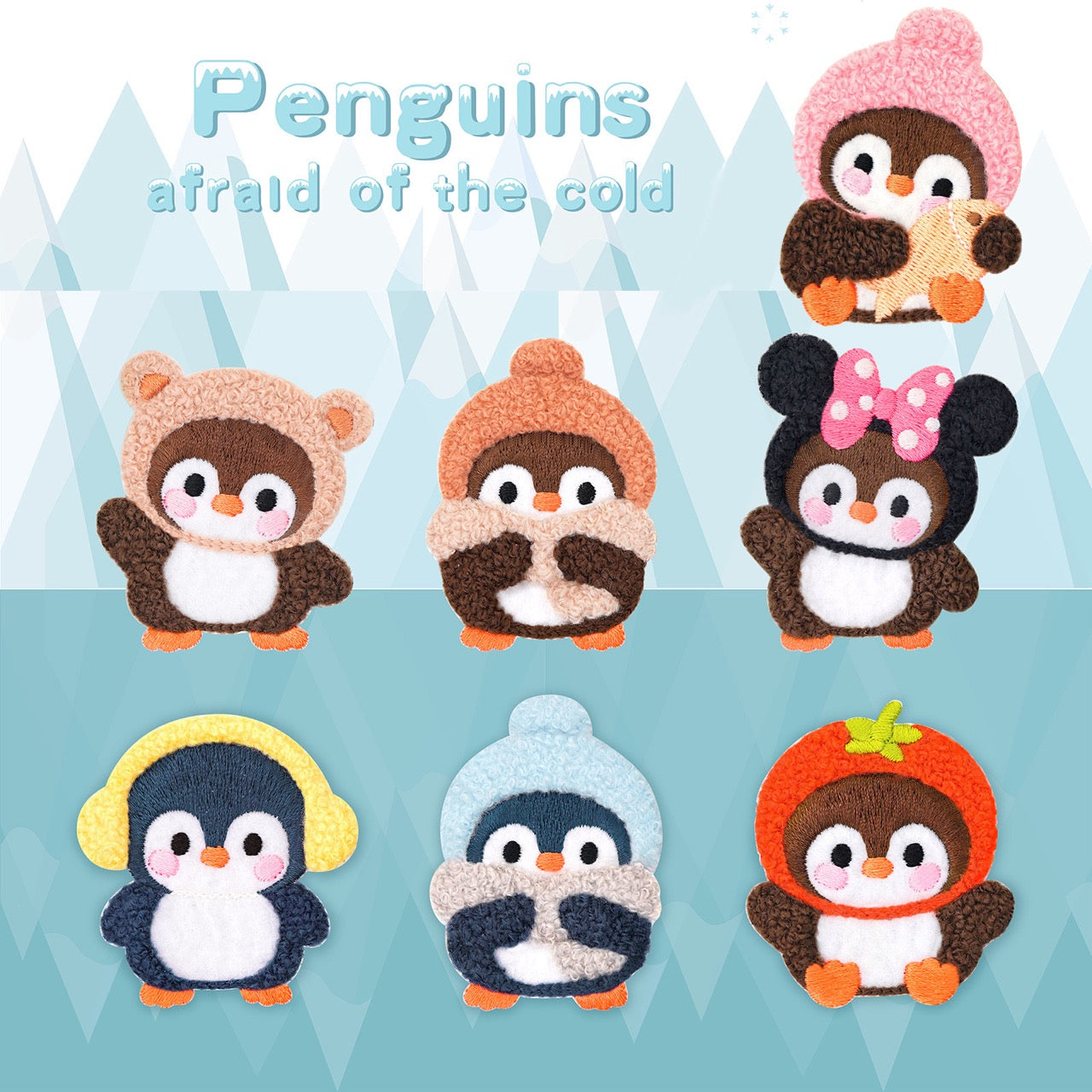 Penguin Embroidered Patches - Multiple Designs Available - CheerCove