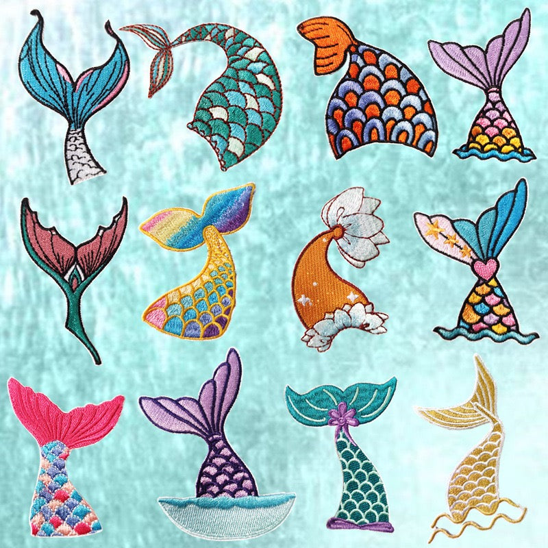 Mermaid Embroidered Patches - Multiple Designs Available - CheerCove
