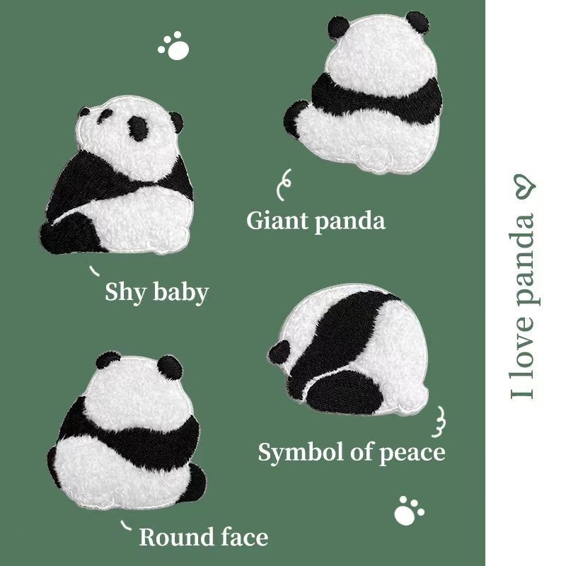 Plush Panda Embroidered Patches - Multiple Designs Available - CheerCove