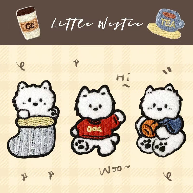 Westie Dog Patches(Stick-On)
