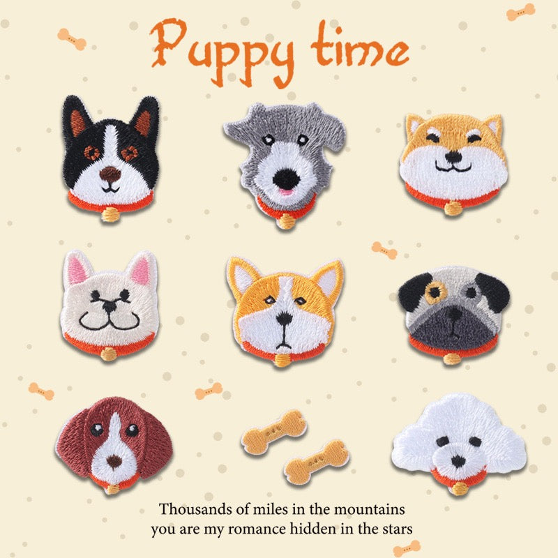 Puppy Time Embroidered Patches - Multiple Designs Available - CheerCove