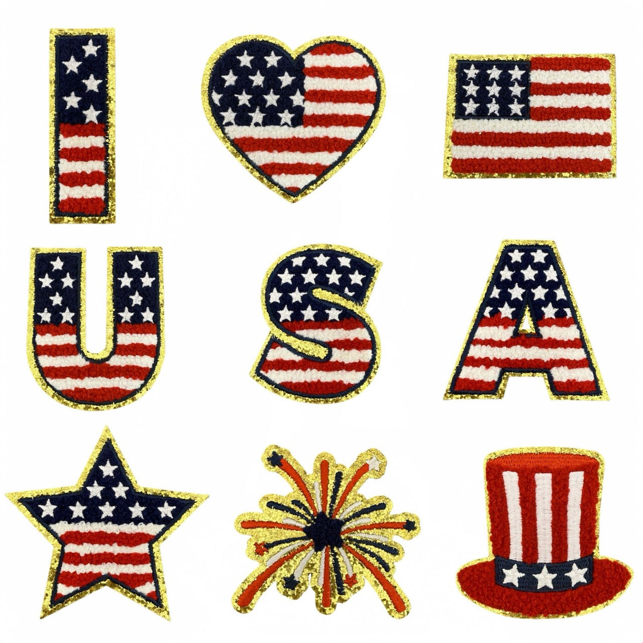 Stars & Stripes ① Patches (Iron-On)