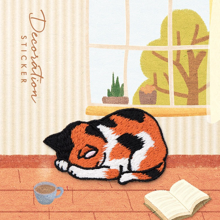 Napping Kitty Patches (Iron-On)