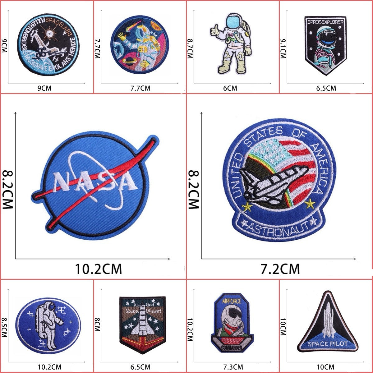 Space Exploration ① Patches (Iron-On)