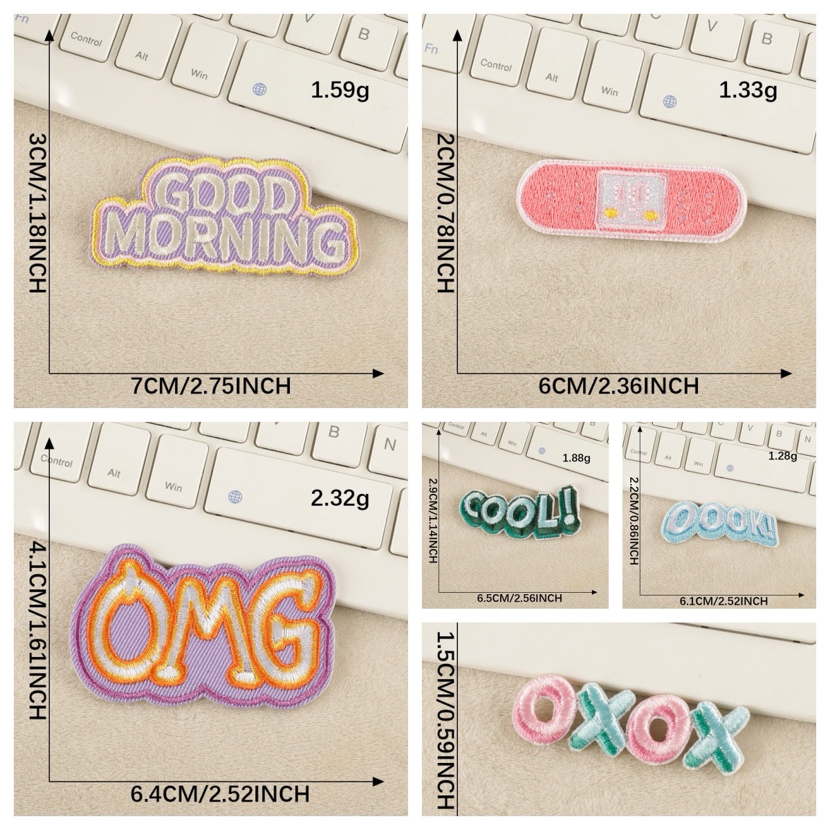 Everyday Words Embroidered Patches ① - Multiple Designs Available - CheerCove