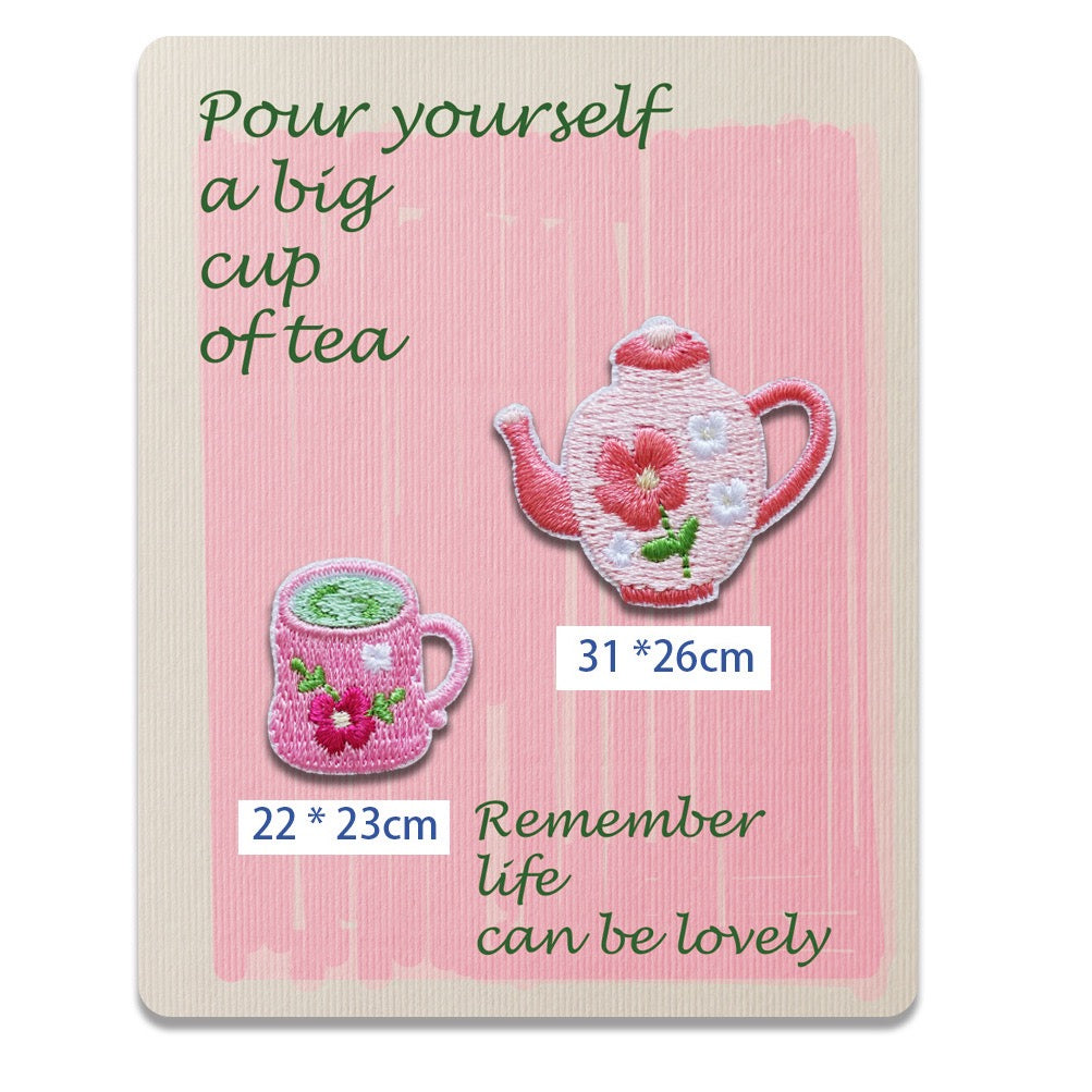 Teapot and Teacup Patches(Stick-On)