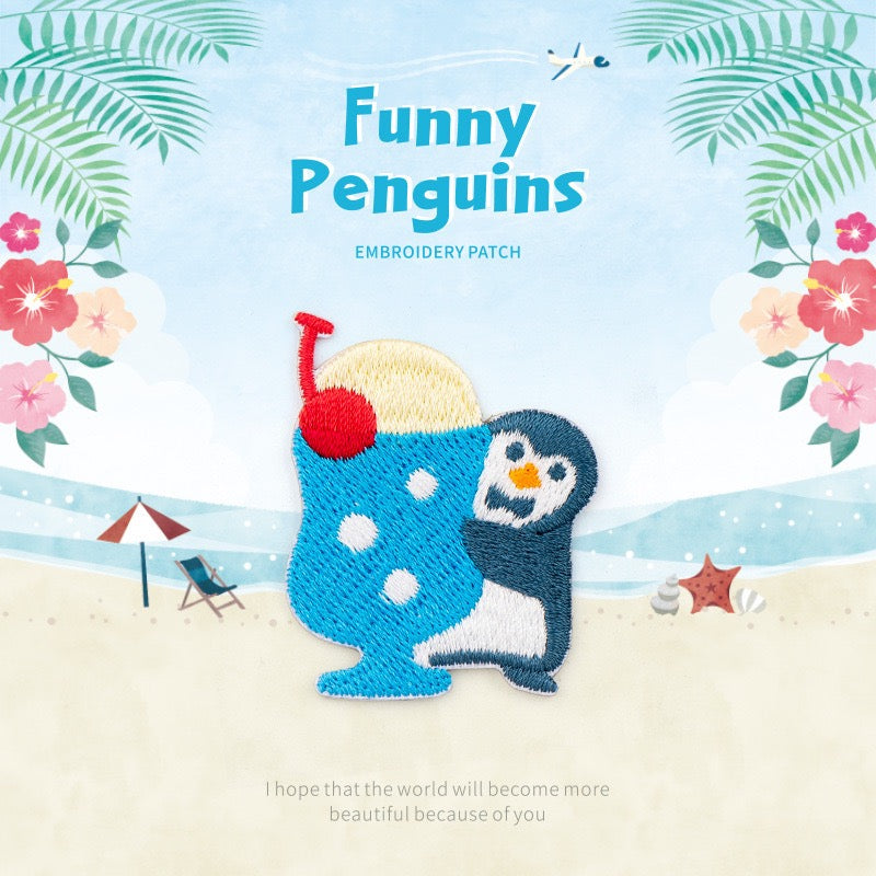 Funny Penguins Embroidered Patches - Multiple Designs Available - CheerCove