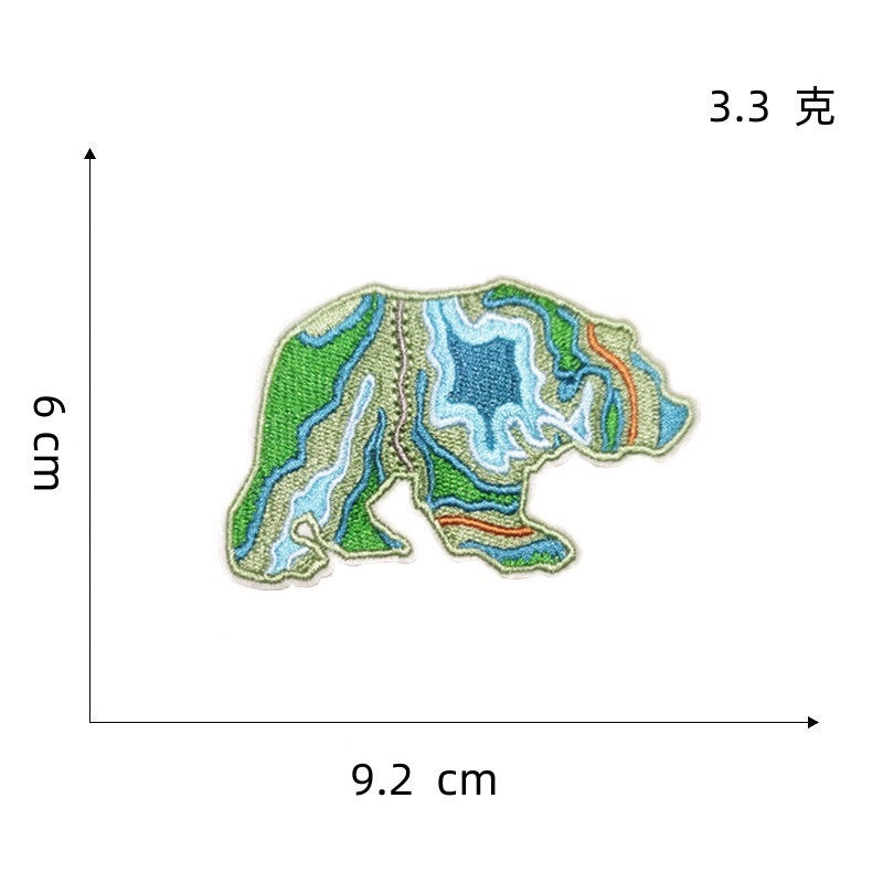 Outdoor Adventure Bears Patches (Iron-On)