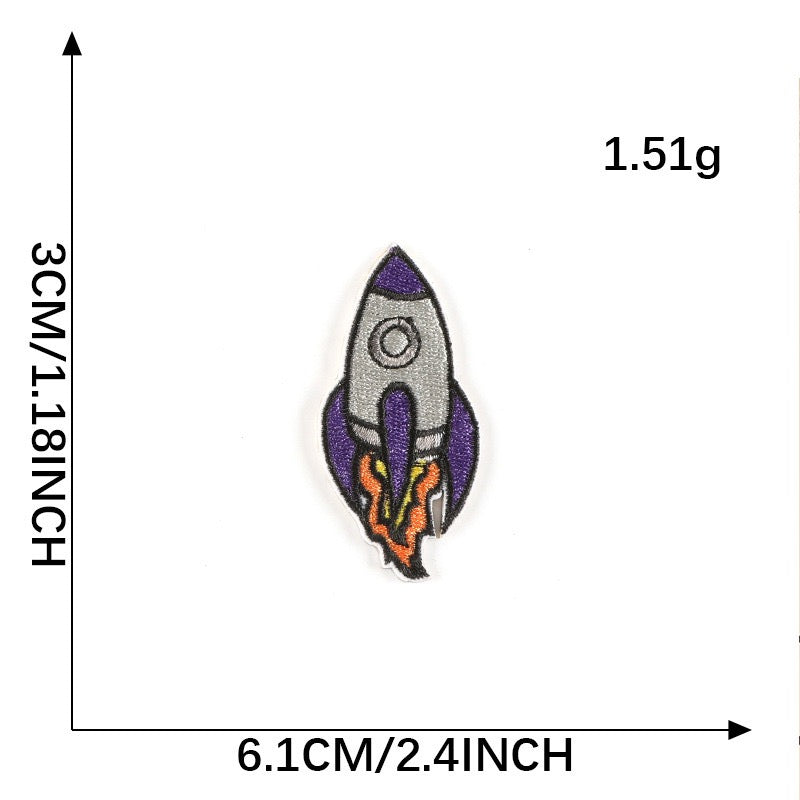 Rocket Embroidered Patches ① - Multiple Designs Available - CheerCove