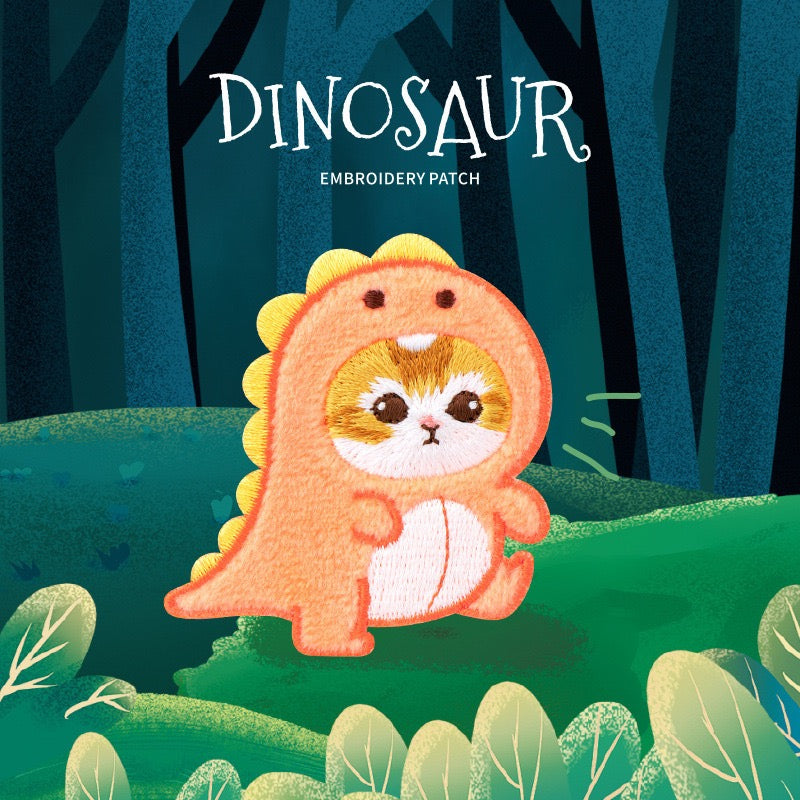Purr-saurus Embroidered Patches - Multiple Designs Available - CheerCove