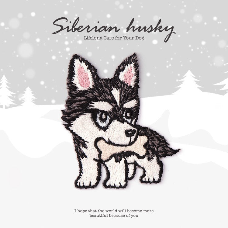 Snowy Husky Patches (Iron-On)