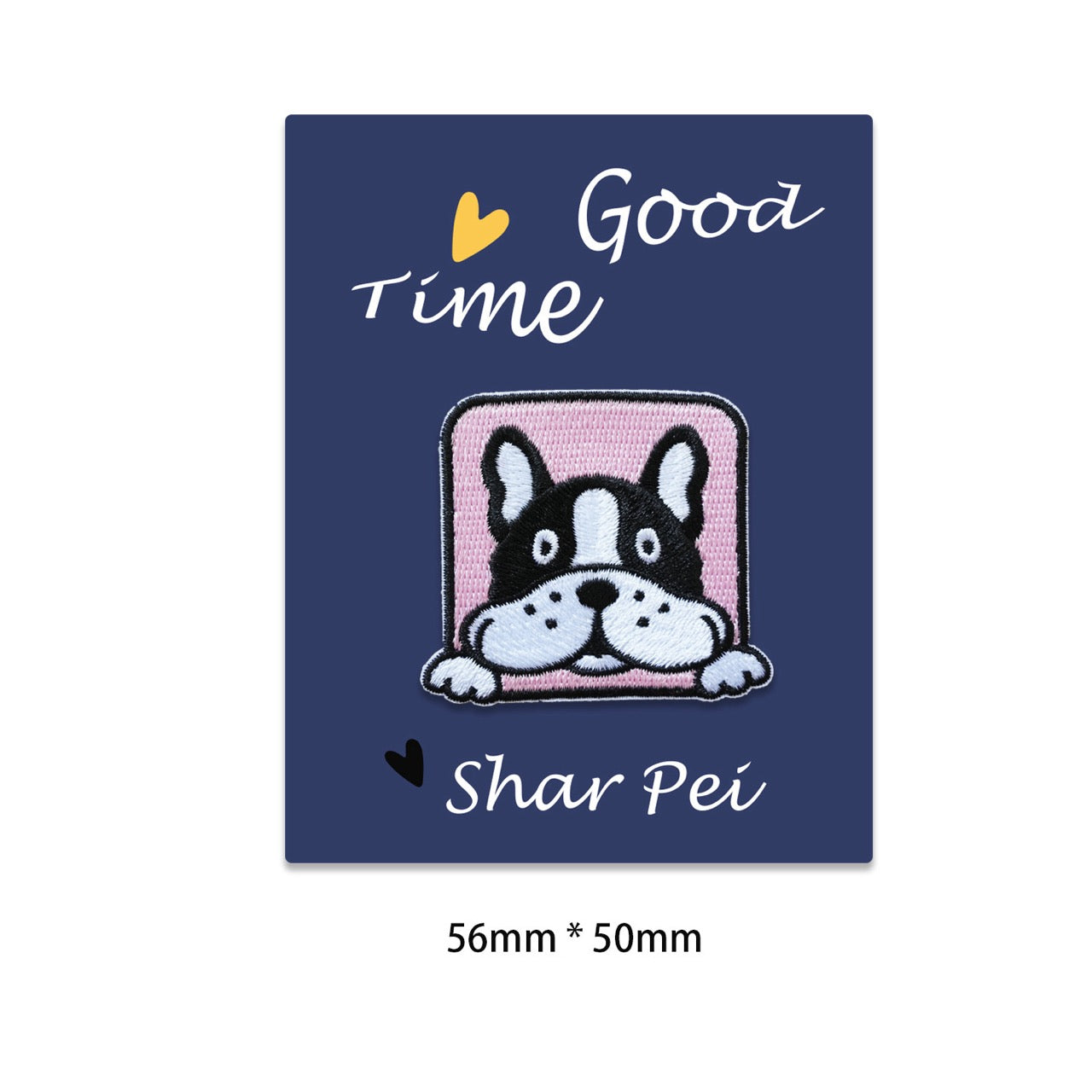 Wrinkly Shar-Pei Embroidered Patches - Multiple Designs Available - CheerCove