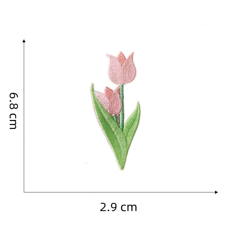 Tulip Embroidered Patches - Multiple Designs Available - CheerCove
