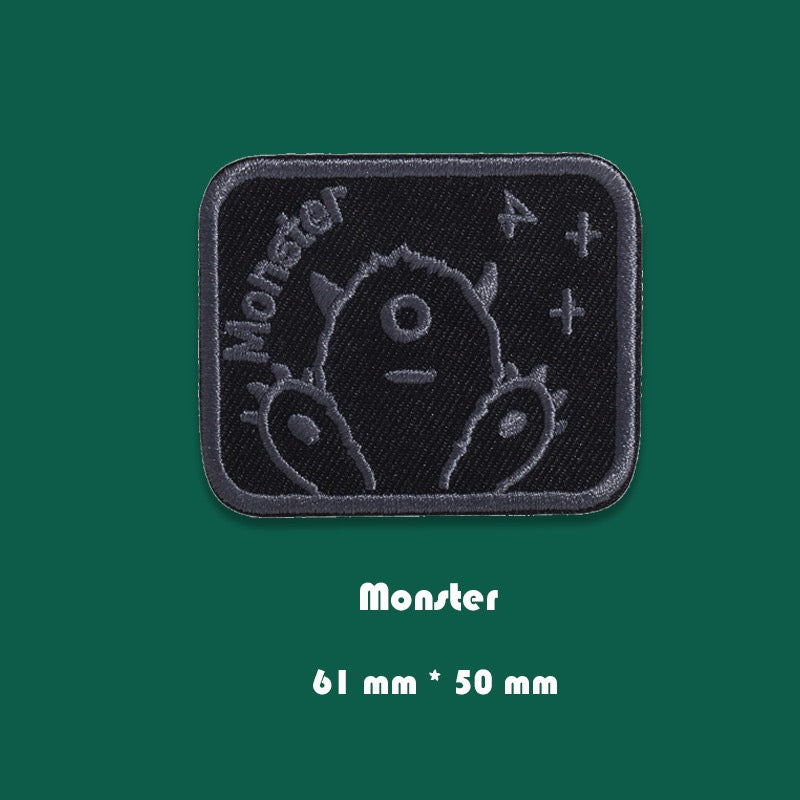 Black Icon Embroidered Patches ③ - Multiple Designs Available - CheerCove