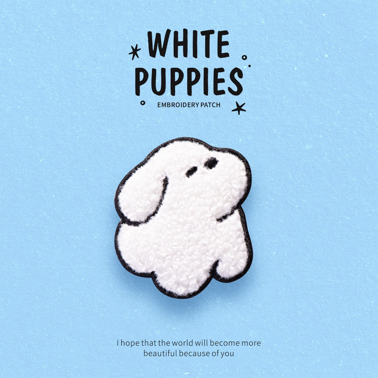 White Dog Patches(Stick-On)