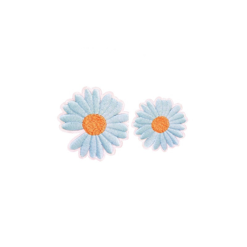 Multicolor Daisy Embroidered Patches - Multiple Designs Available - CheerCove