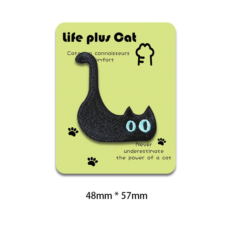 Life Plus Cat Embroidered Patches - Multiple Designs Available - CheerCove