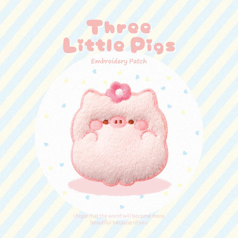 Three Little Pigs Embroidered Patches - Multiple Designs Available - CheerCove