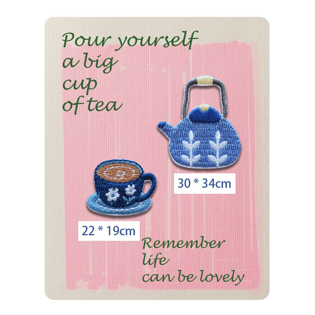 Teapot and Teacup Patches(Stick-On)