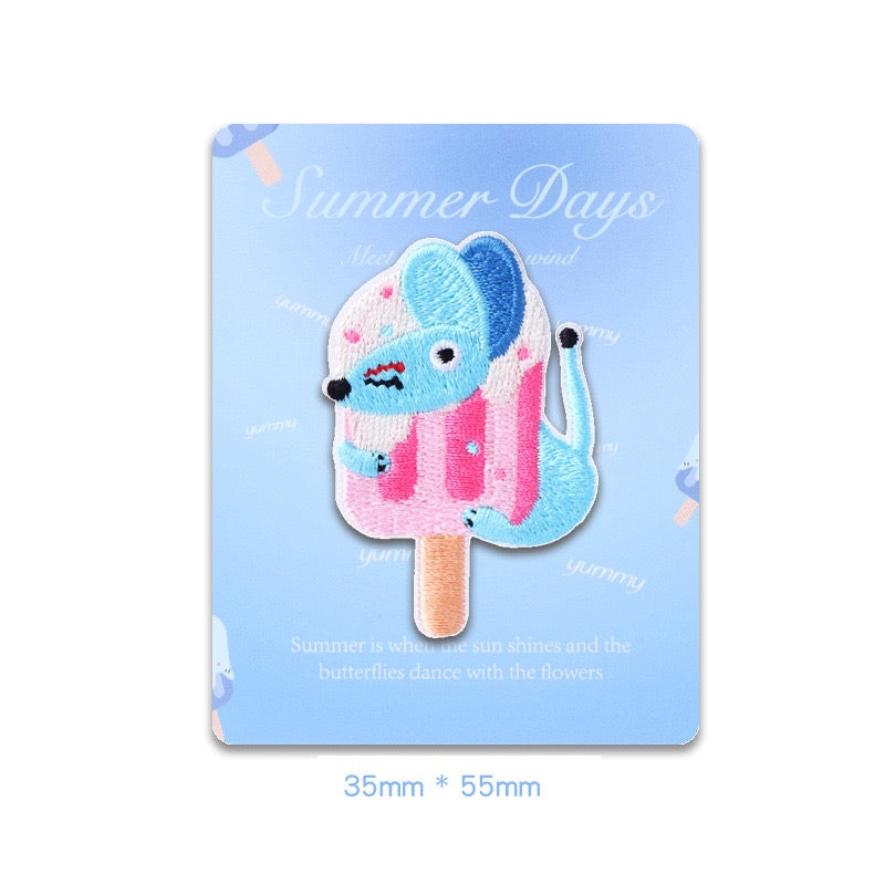 Summer Animal Popsicle Embroidered Patches - Multiple Designs Available - CheerCove
