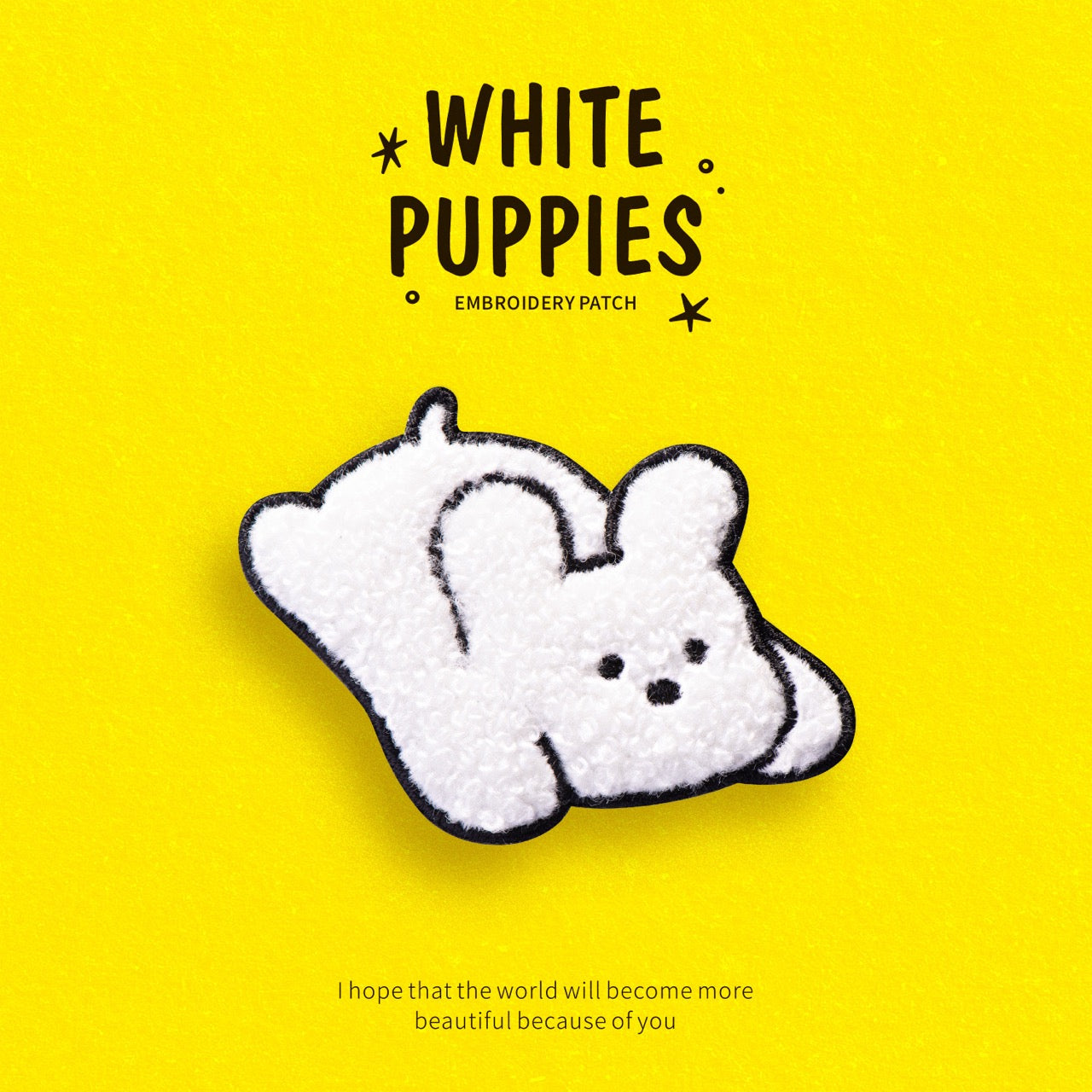 White Dog Patches(Stick-On)