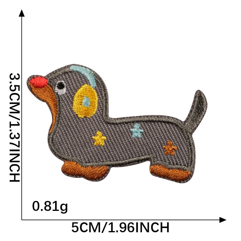 Playful Wiener Dog Embroidered Patches - Multiple Designs Available - CheerCove