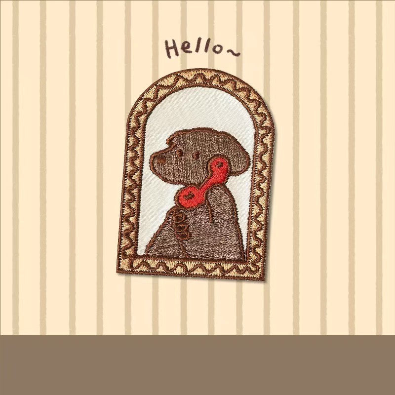 Pets in Art Style Patches(Stick-On)