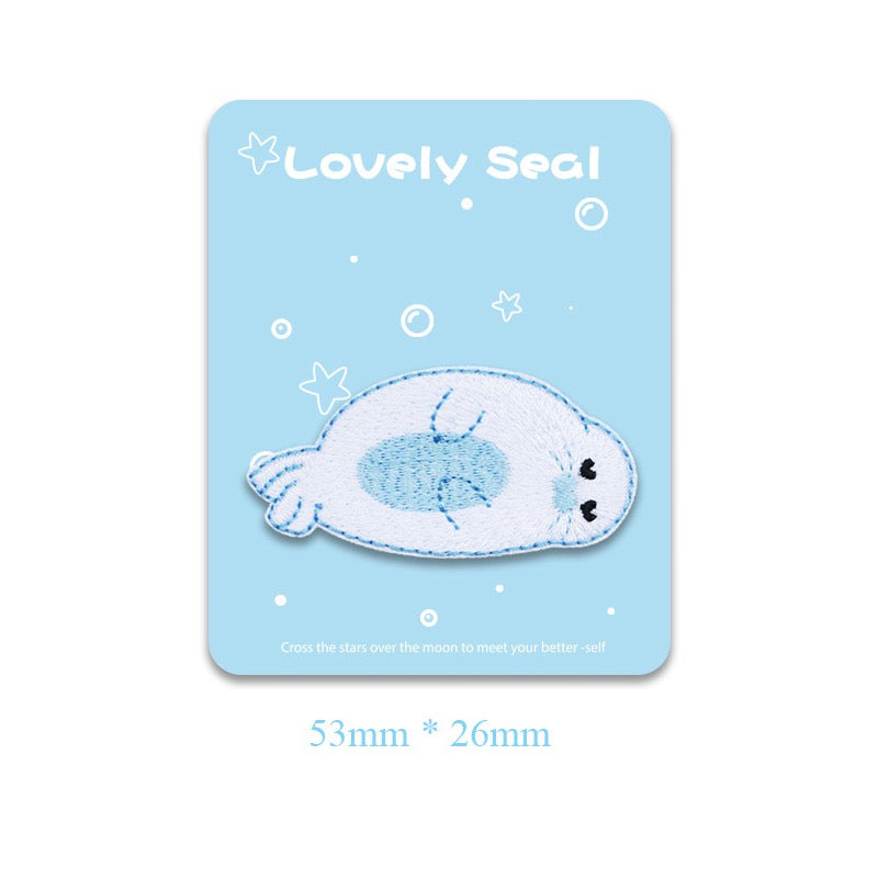 Lovely Seal Embroidered Patches - Multiple Designs Available - CheerCove