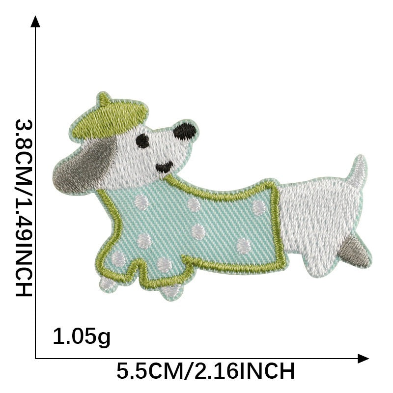Wiener Dog in Hat Patch Embroidered Patches - Multiple Designs Available - CheerCove