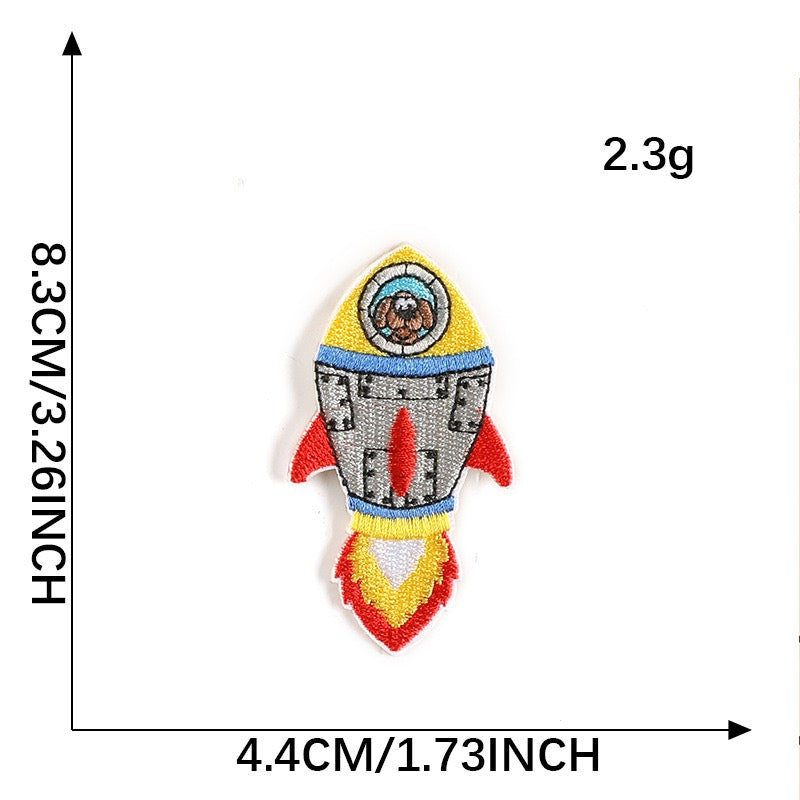 Rocket Embroidered Patches ① - Multiple Designs Available - CheerCove