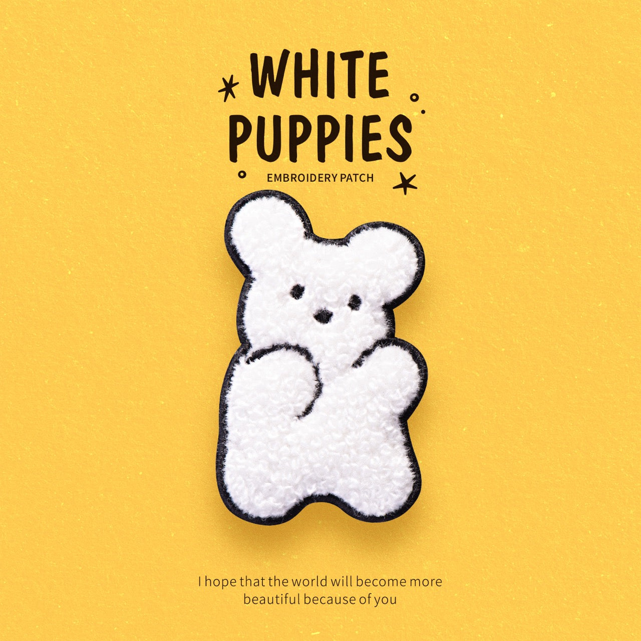 White Dog Patches(Stick-On)