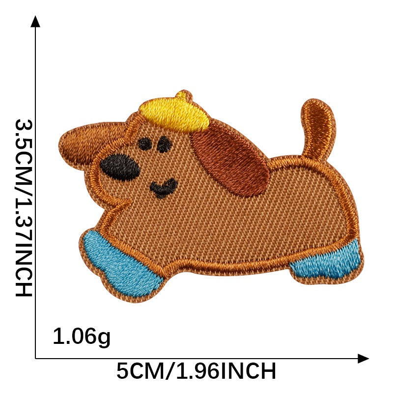 Wiener Dog in Hat Patch Embroidered Patches - Multiple Designs Available - CheerCove