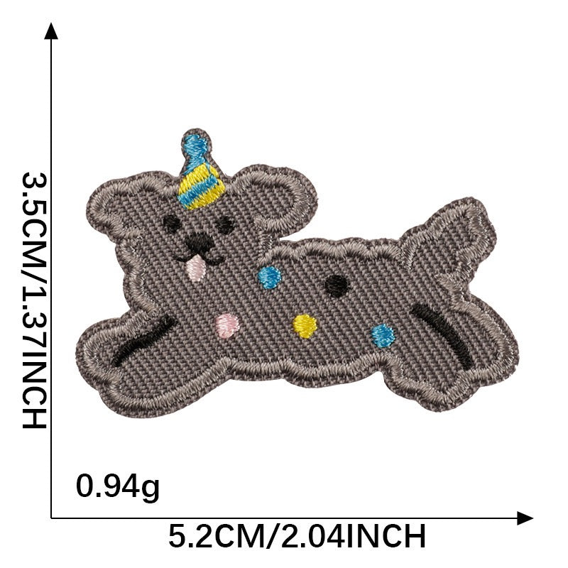 Birthday Wiener Dog Embroidered Patches - Multiple Designs Available - CheerCove