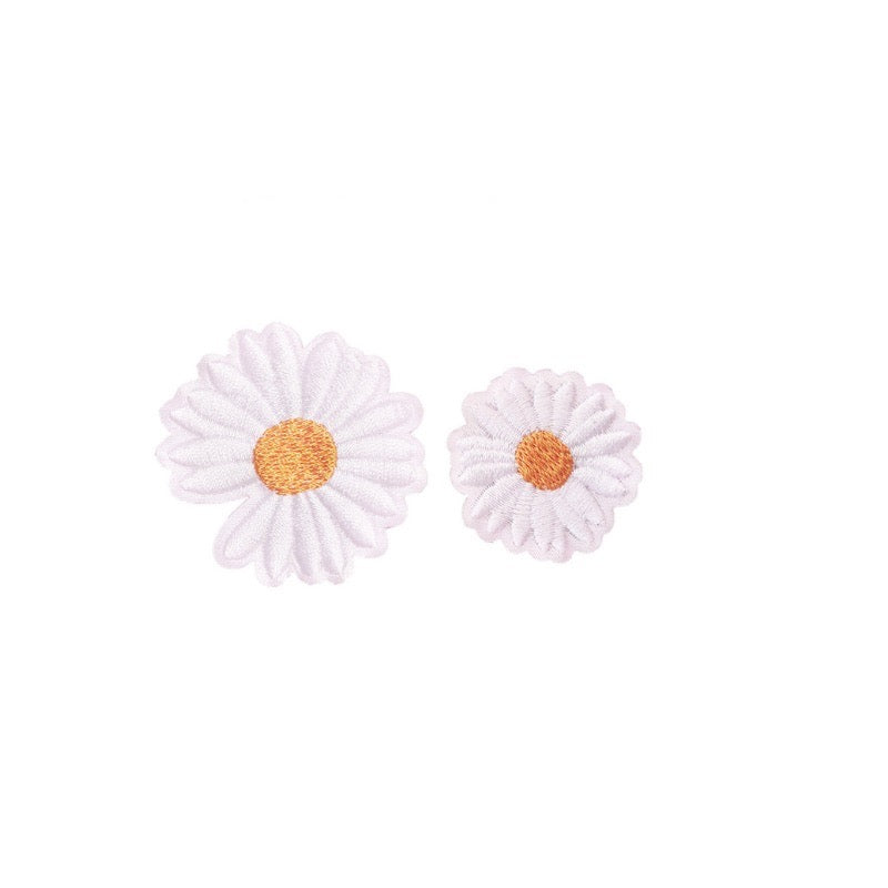Multicolor Daisy Embroidered Patches - Multiple Designs Available - CheerCove